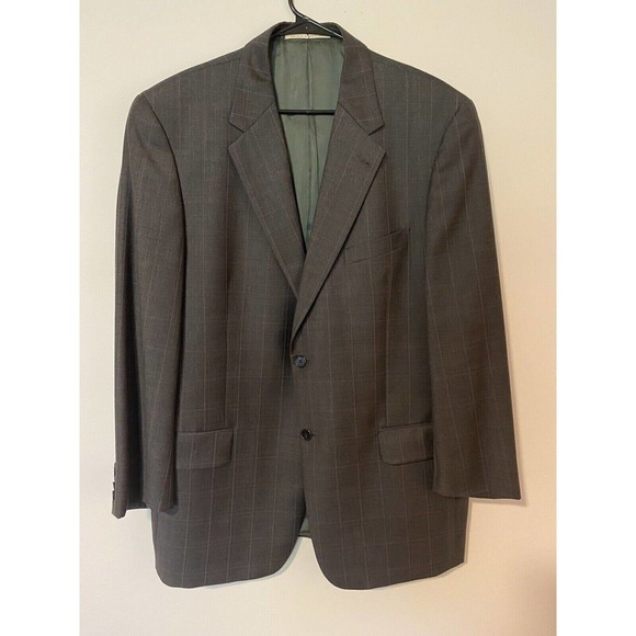 Joseph Abboud Men’s Suit Coat Blazer Two Button Charcoal Gray Wool Blend 42R W36 - Picture 3 of 8